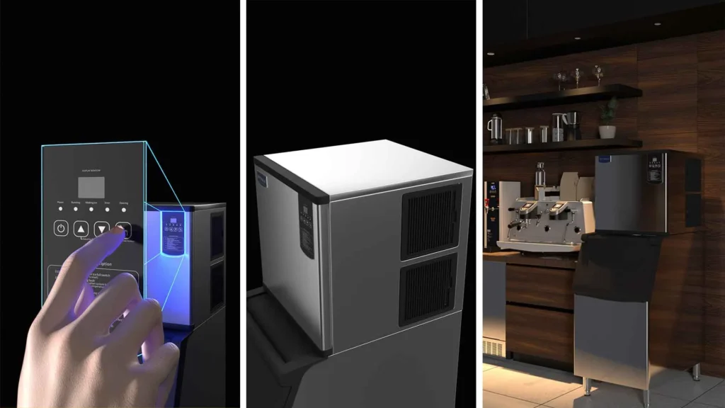 commercial ice maker water usage per day