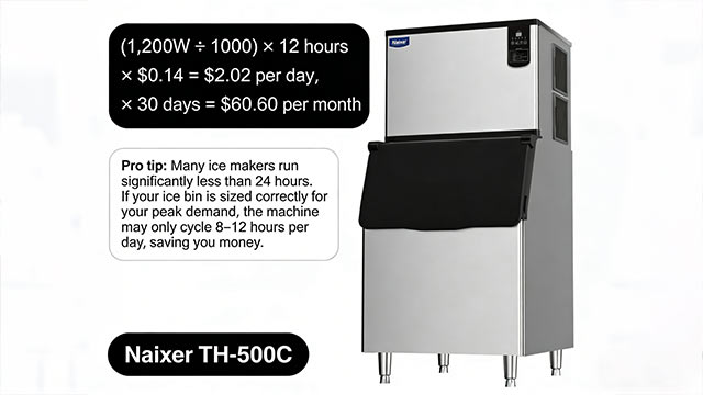 do ice maker machines use a lot of electricity