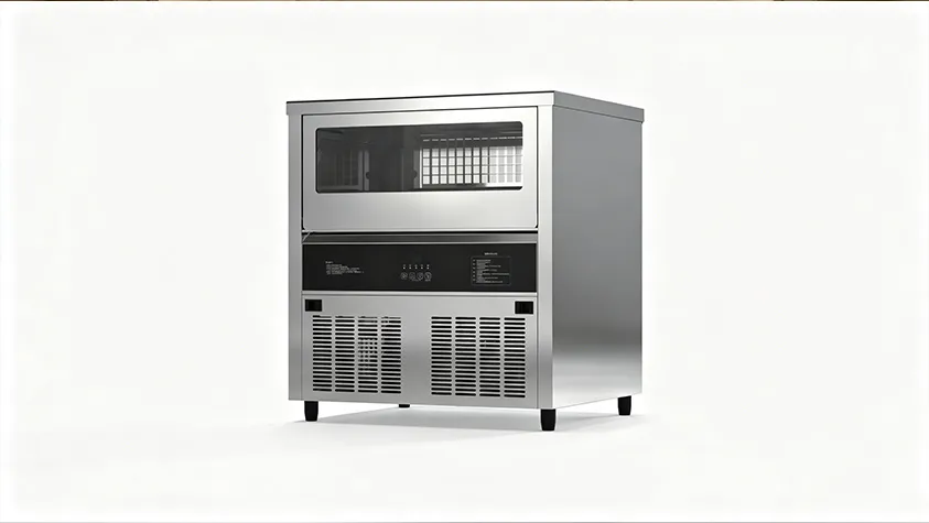 Naixer BT-210 commercial undercounter ice machine 210 lb per day compact stainless steel cube ice maker