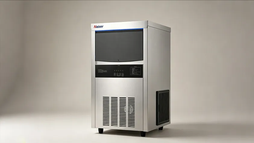 Naixer TH-80B undercounter commercial ice maker with front ventilation and low-noise compressor design