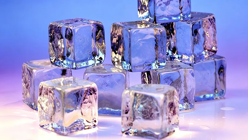 22-by-22-by-22 millimeter full cube ice
