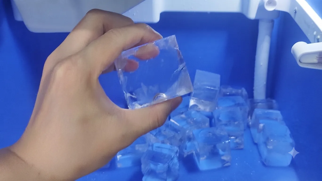 how to clean large ice cube maker machine