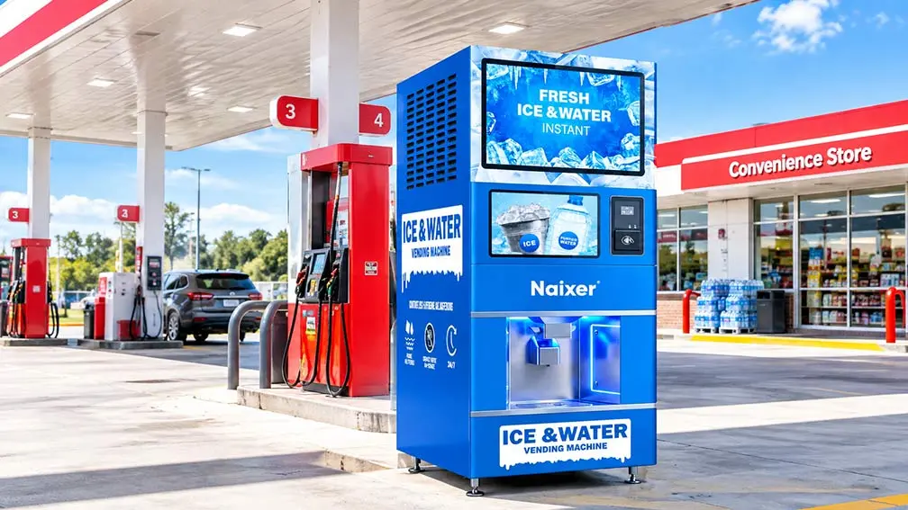 how to buy ice at a gas station